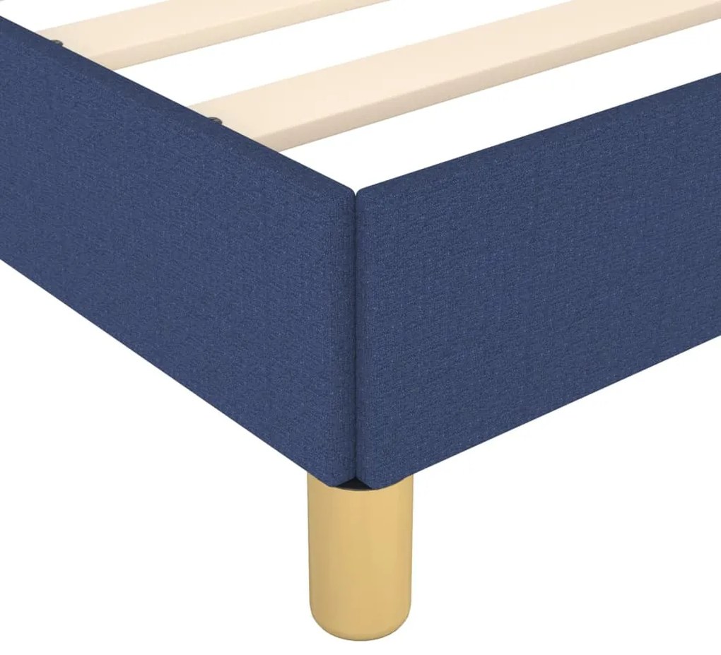 Estrutura de cama sem colchão 90x200 cm tecido azul