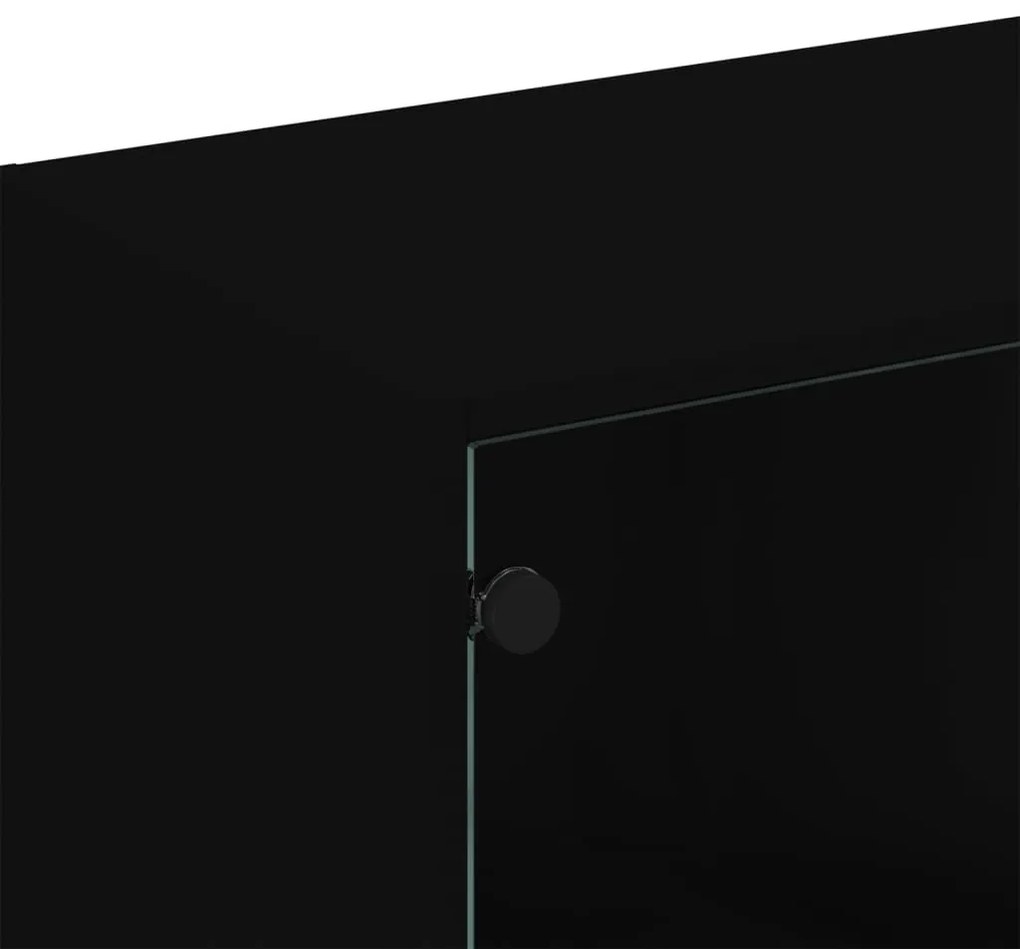 Estante c/ portas 136x37x109 cm derivados de madeira preto