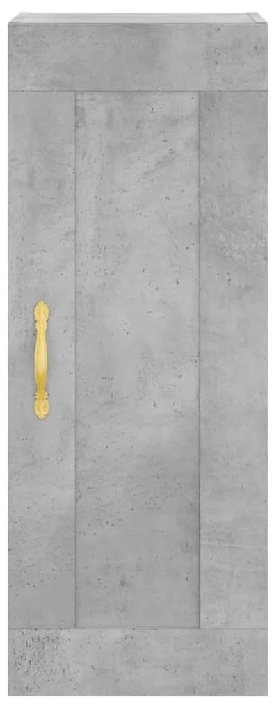 Armário de parede 34,5x34x90 cm derivados madeira cinza cimento