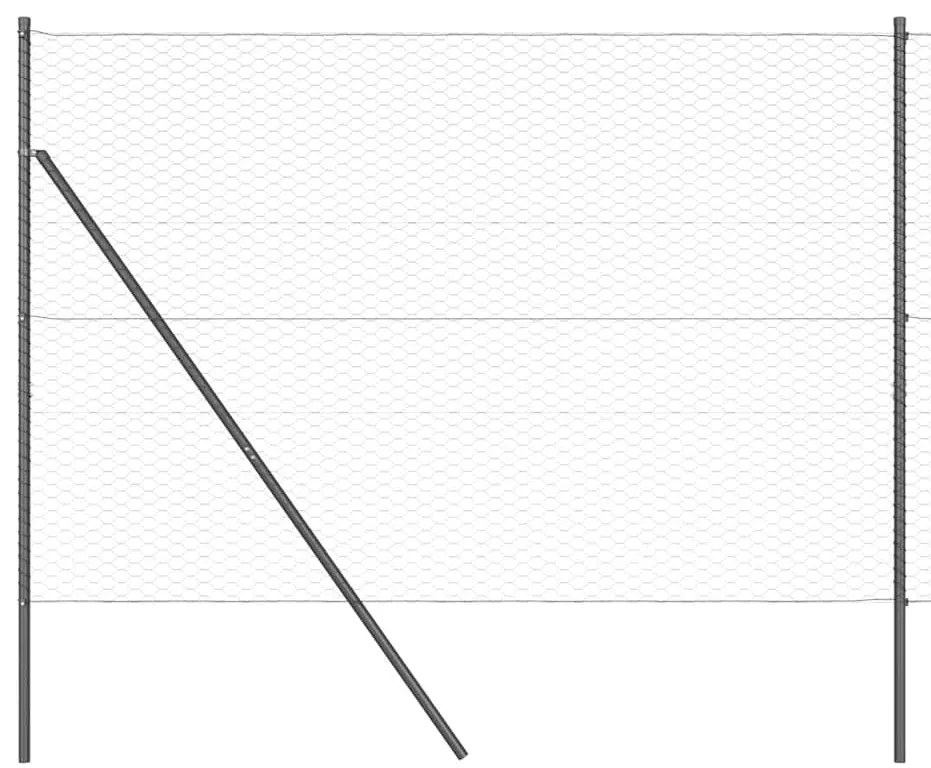 Cerca Hexagonal Cinza 1,6x10 m Aço