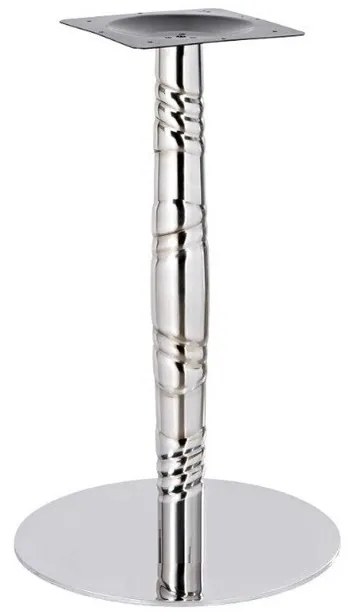 Pernas de Mesa Bar, Restaurante, Café, Esplanada Conjunto de 2 Bases de mesa LUXOR, aço inoxidável, brilho polido, base 45 cms diâmetro, altura 72 cms