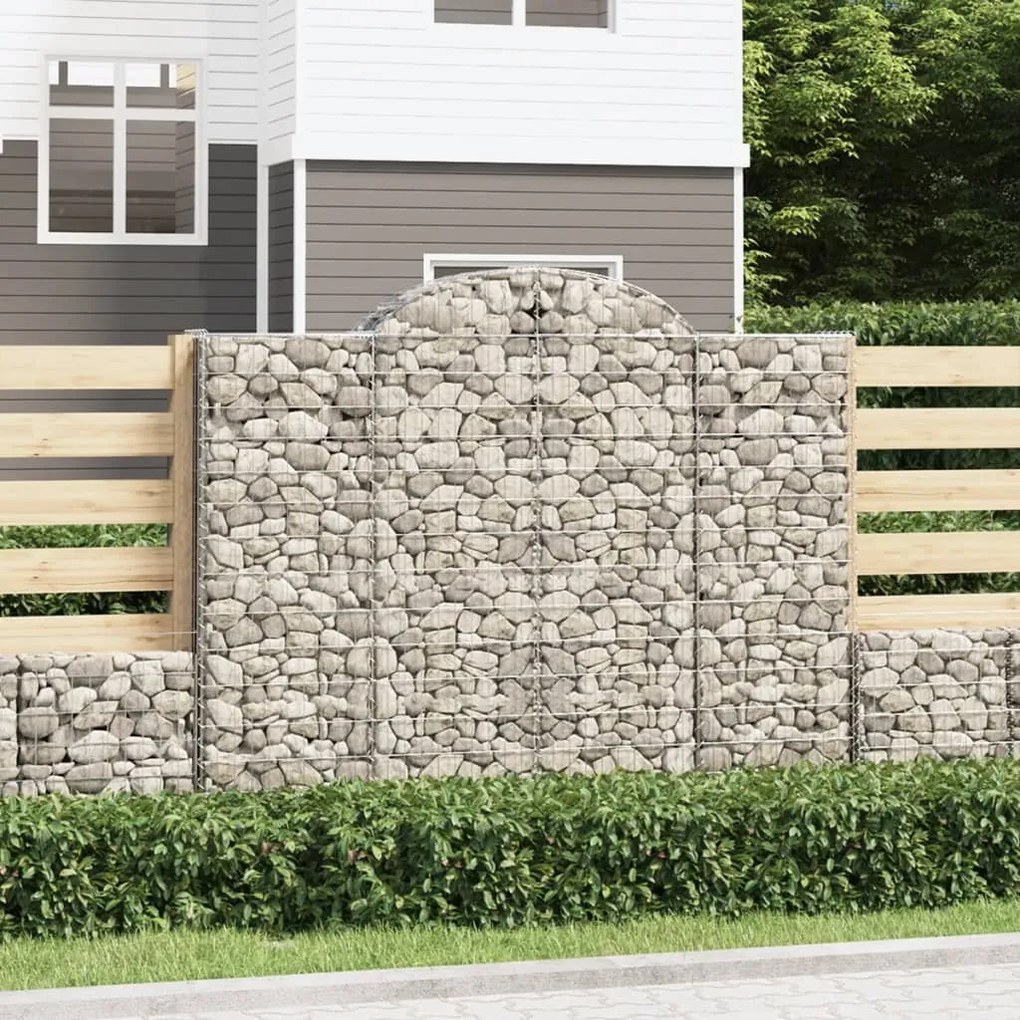 Cestos gabião arqueados 11 pcs 200x50x160/180 ferro galvanizado