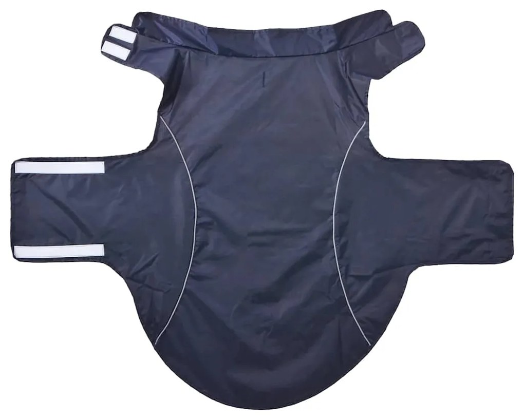 Capa de chuva para cães com tiras reflectoras azul-marinho 4XL