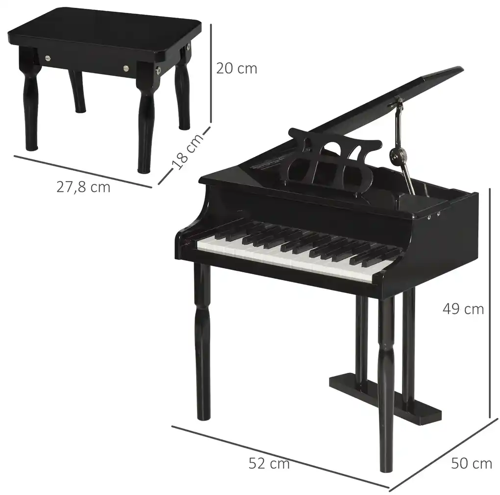 HOMCOM Piano Eléctrico Infantil 32 Teclas Piano Infantil com