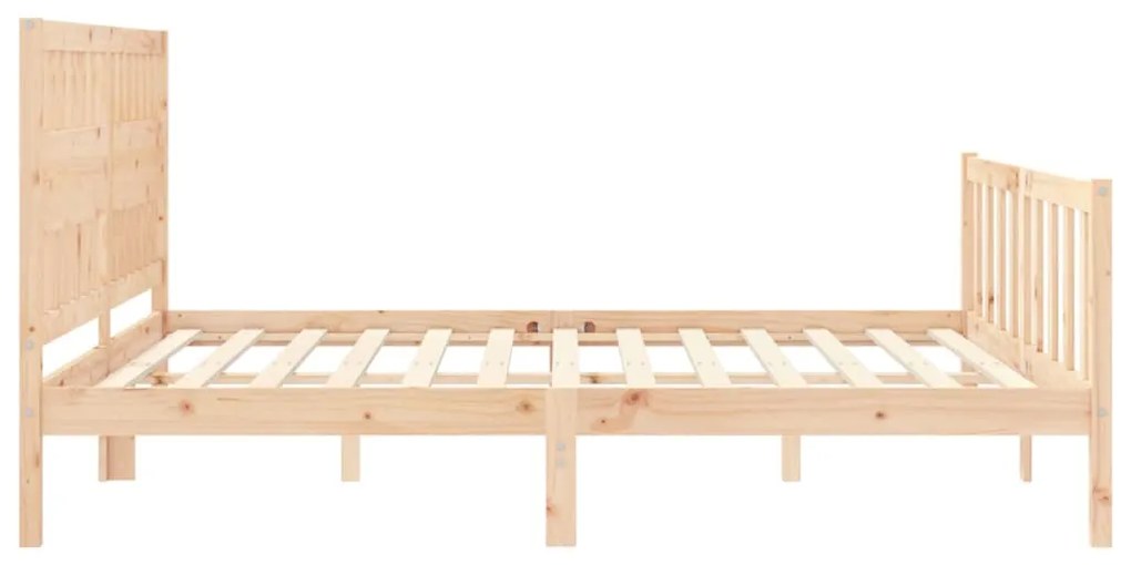 Estrutura de cama Super King Size com cabeceira madeira maciça