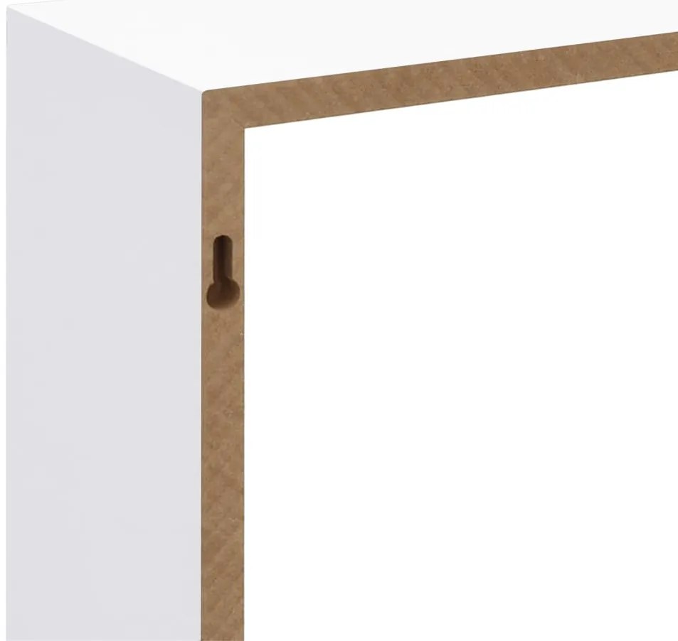 Prateleiras de parede em forma de cubo 3 pcs MDF branco