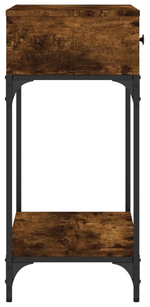Mesa consola 75x34,5x75 cm derivados de madeira carvalho fumado