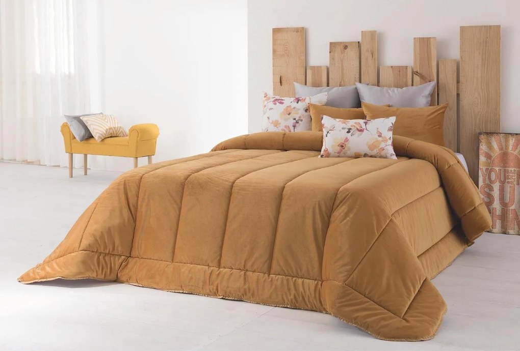 COLCHA EDREDOM - COLCHA VELOUR C/ ALMOFADAS DECORATIVAS 45x60 CM: Cinzento 1 Almofada cheia 45x60 cm a jogo