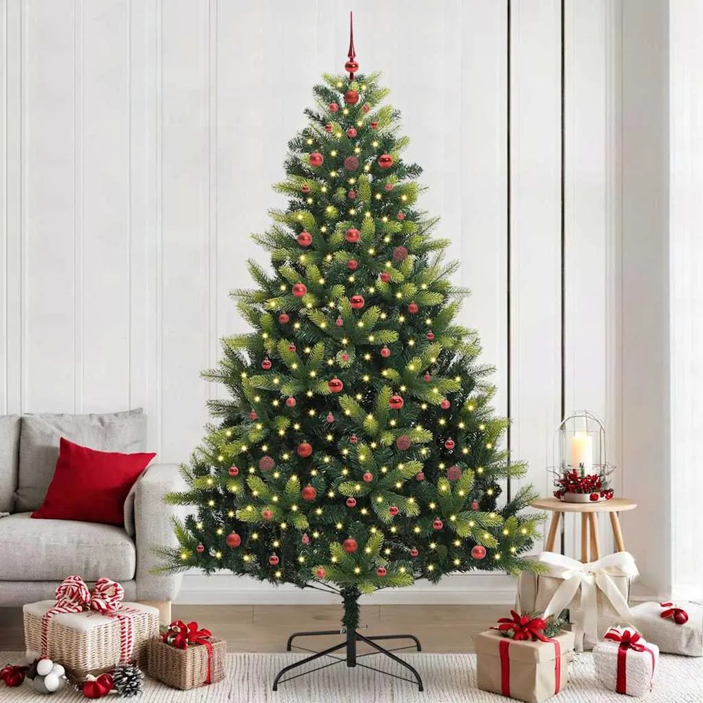 vidaXL Árvore de Natal Artificial Articulada 300 LEDs Verde 240 cm