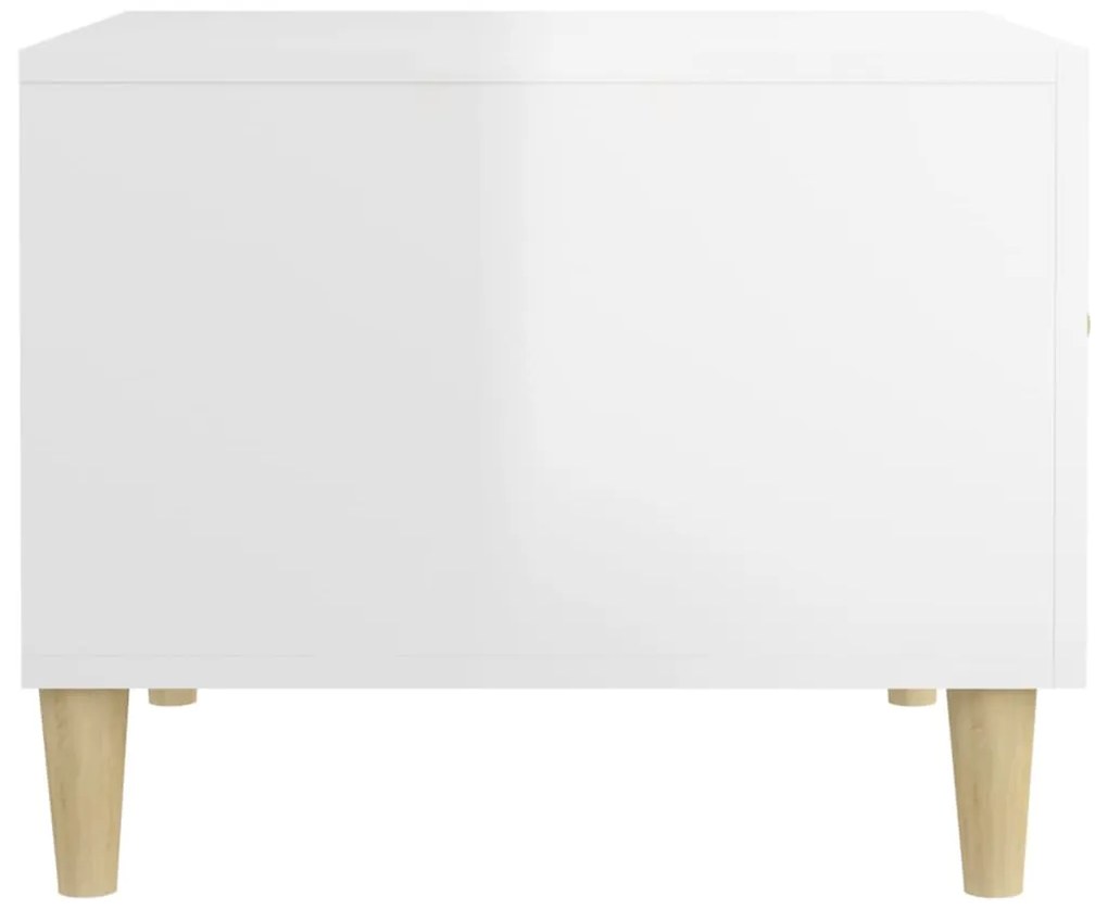 Mesas de centro 2 pcs 50x50x40 cm branco brilhante