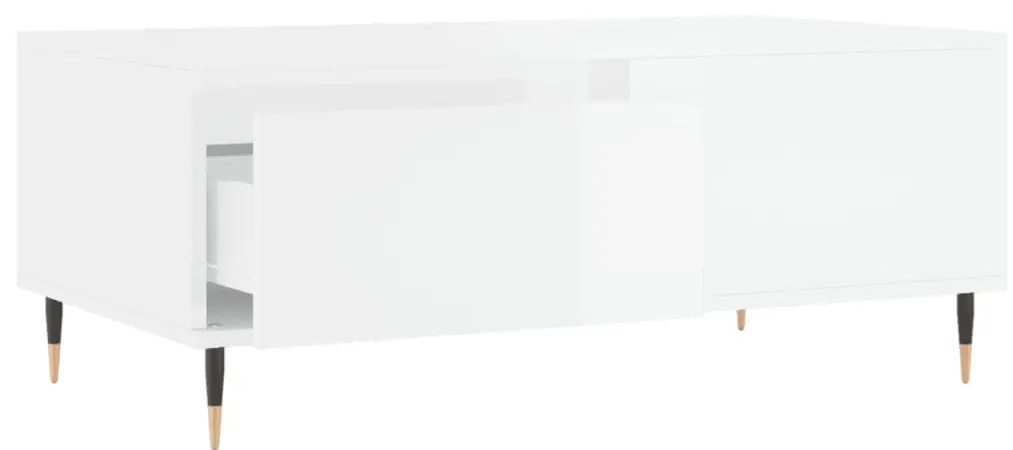 Mesa de centro 90x50x36,5 cm derivados madeira branco brilhante