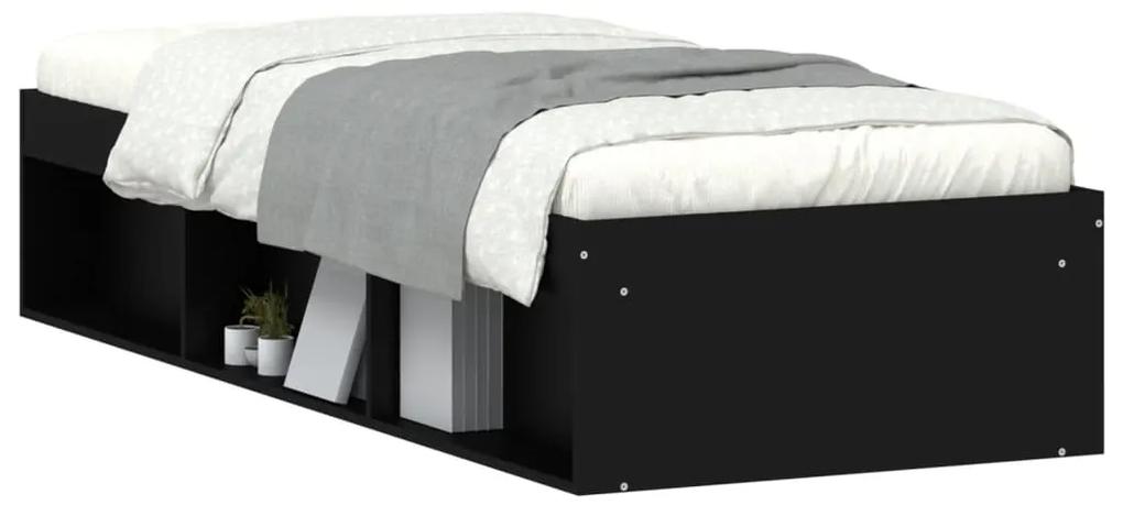 Estrutura de cama solteiro 75x190 cm preto