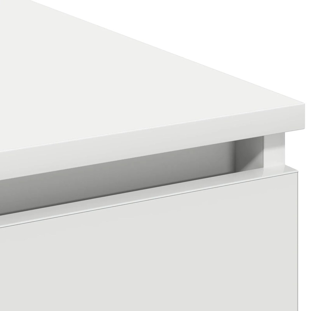 Estante de TV vidaXL com LED Branco 180x38x49 cm em Madeira Revestida