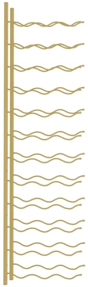 Garrafeira de parede para 36 garrafas ferro dourado