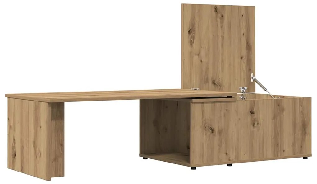 Mesa de centro 150x50x35 cm deriv. madeira carvalho artisiano