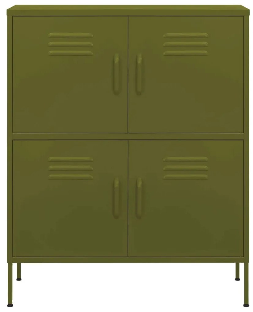 Armário de arrumação aço 80x35x101,5 cm verde-azeitona