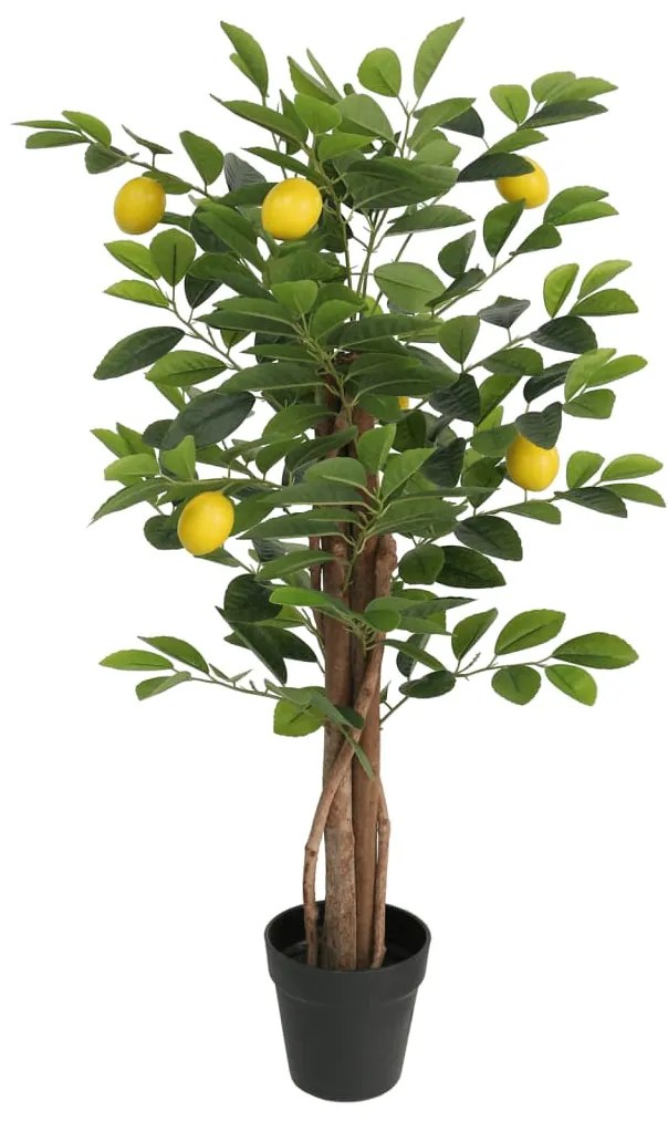 vidaXL Limoeiro artificial com 3 troncos 85 cm PP verde