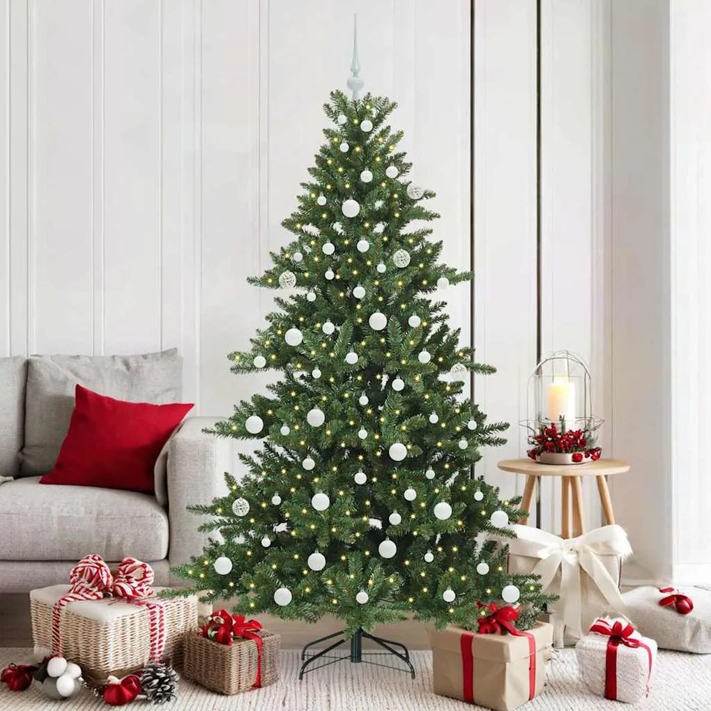 vidaXL Árvore de Natal Articulada Artificial Verde 180 cm PVC e Aço
