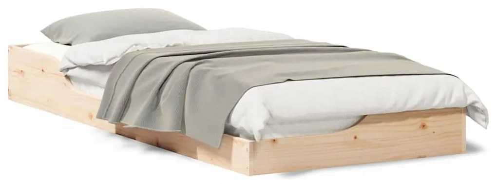 Estrutura de cama de chão Castanho 90 x 210 cm
