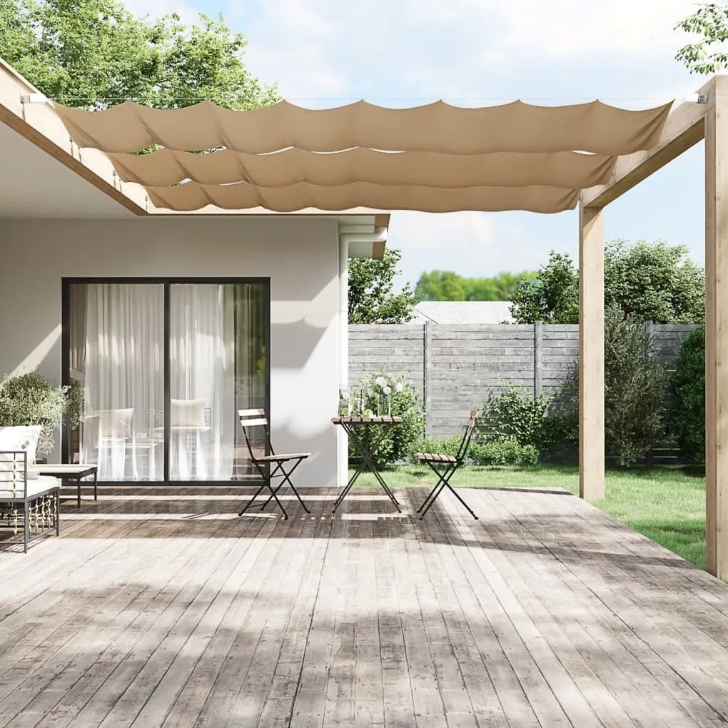 Toldo vertical 100x360 cm tecido oxford cinza-acastanhado