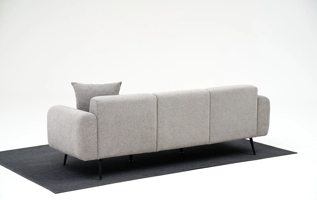 Sofá de 3 Lugares Side – Cinzento Claro – 235x77x82 cm