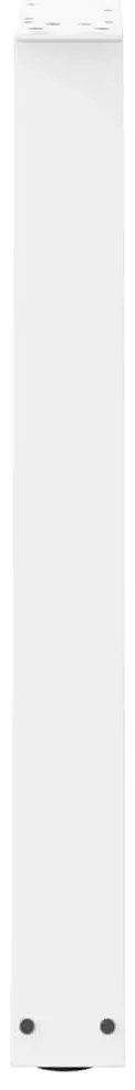 Pernas para mesa de jantar em V, 2 peças, branco, 80x(72-73,3) cm, aço