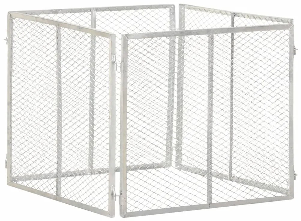 vidaXL Compostor de jardim 85x85x70 cm ferro galvanizado
