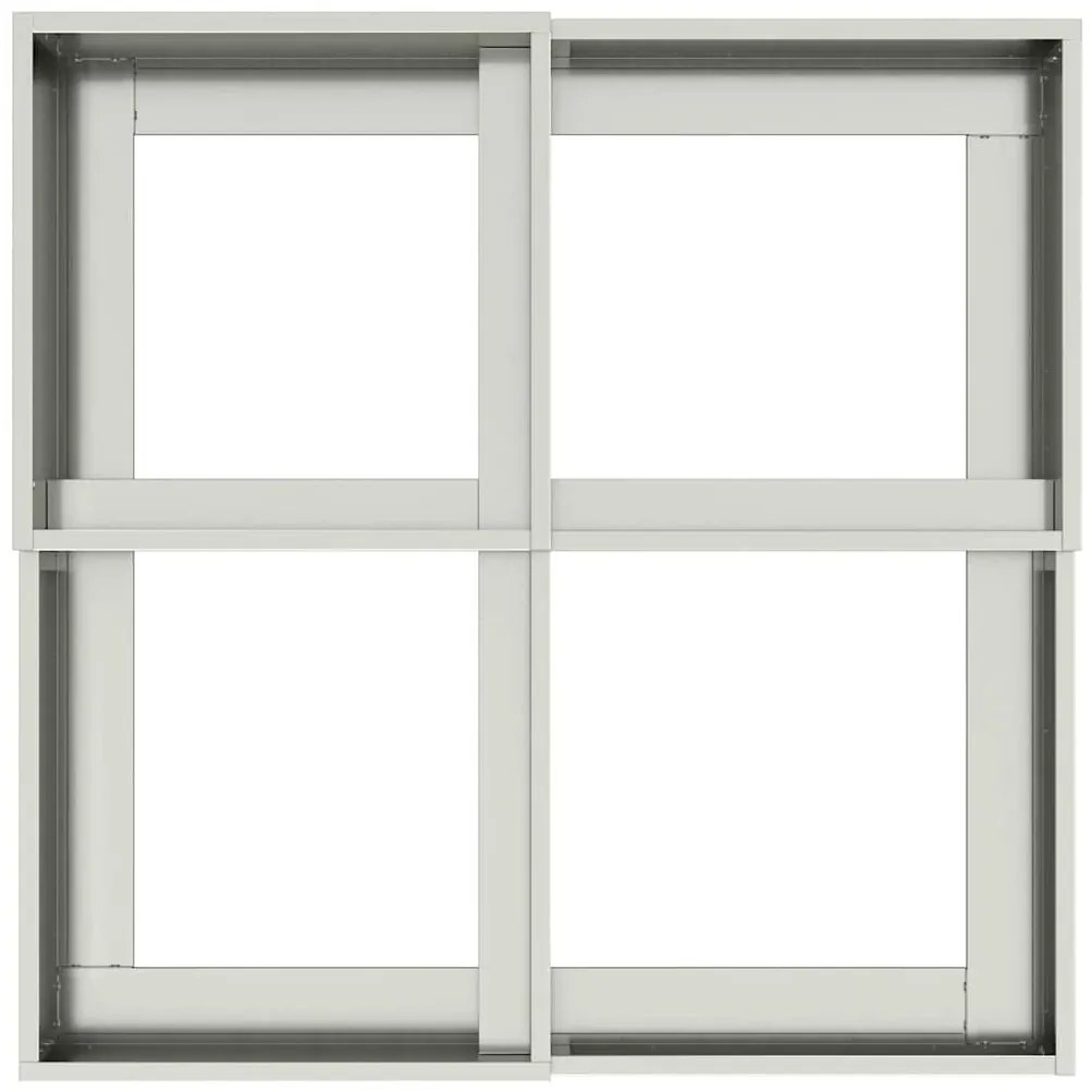 Jardineira vidaXL 100x100x48 cm em Aço Galvanizado