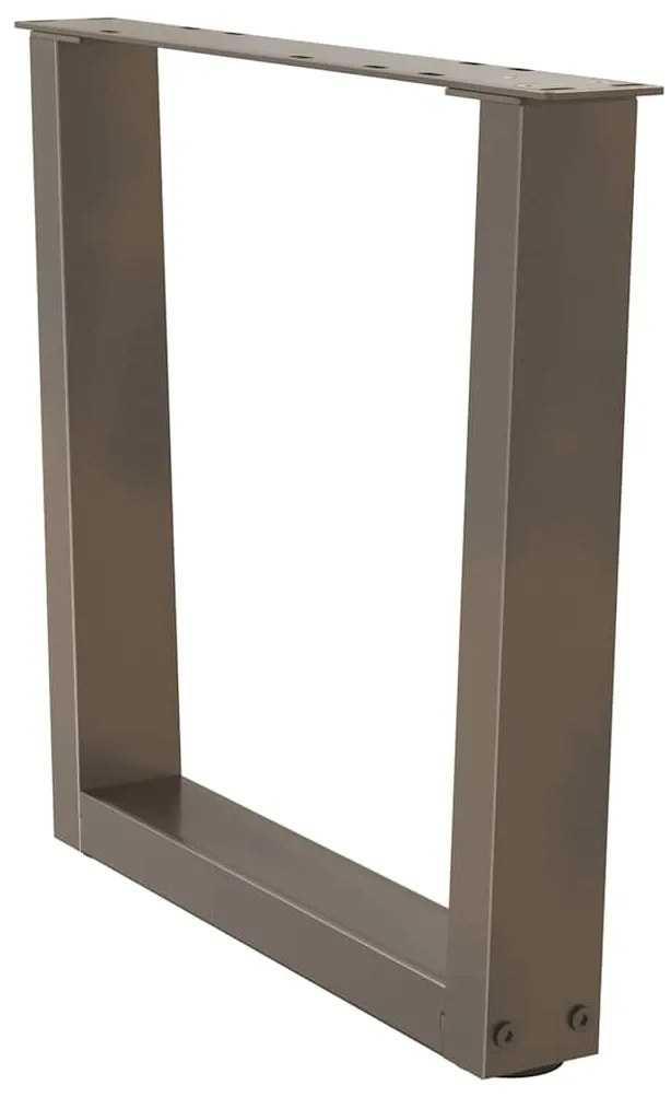 Pés para mesa de centro em formato de V, 2 peças, aço natural, 60x(42-