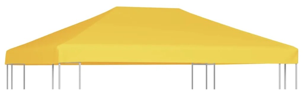 Cobertura de gazebo 270 g/m² 4x3 m amarelo
