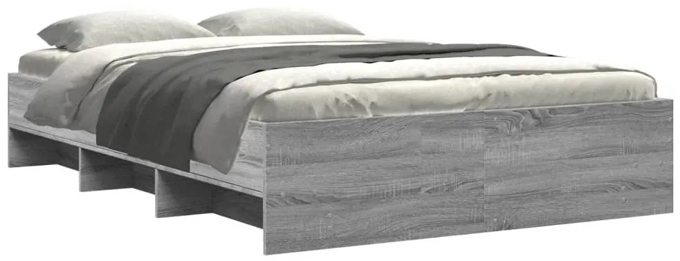 Estrutura cama 120x190 cm derivados de madeira cinzento sonoma