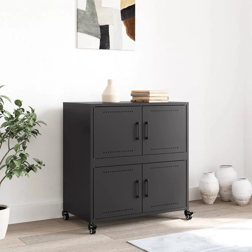 Aparador 68x39x72 cm aço preto