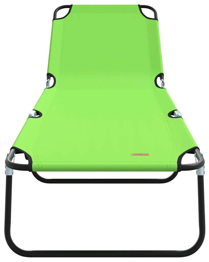 Espreguiçadeira Dobrável 2 pcs Verde Portátil Tecido Oxford 600D