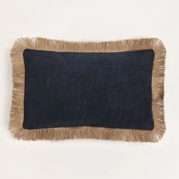 Coussin Retangular 30x50 Cm Em Algodão Paraíba Preto - Sklum
