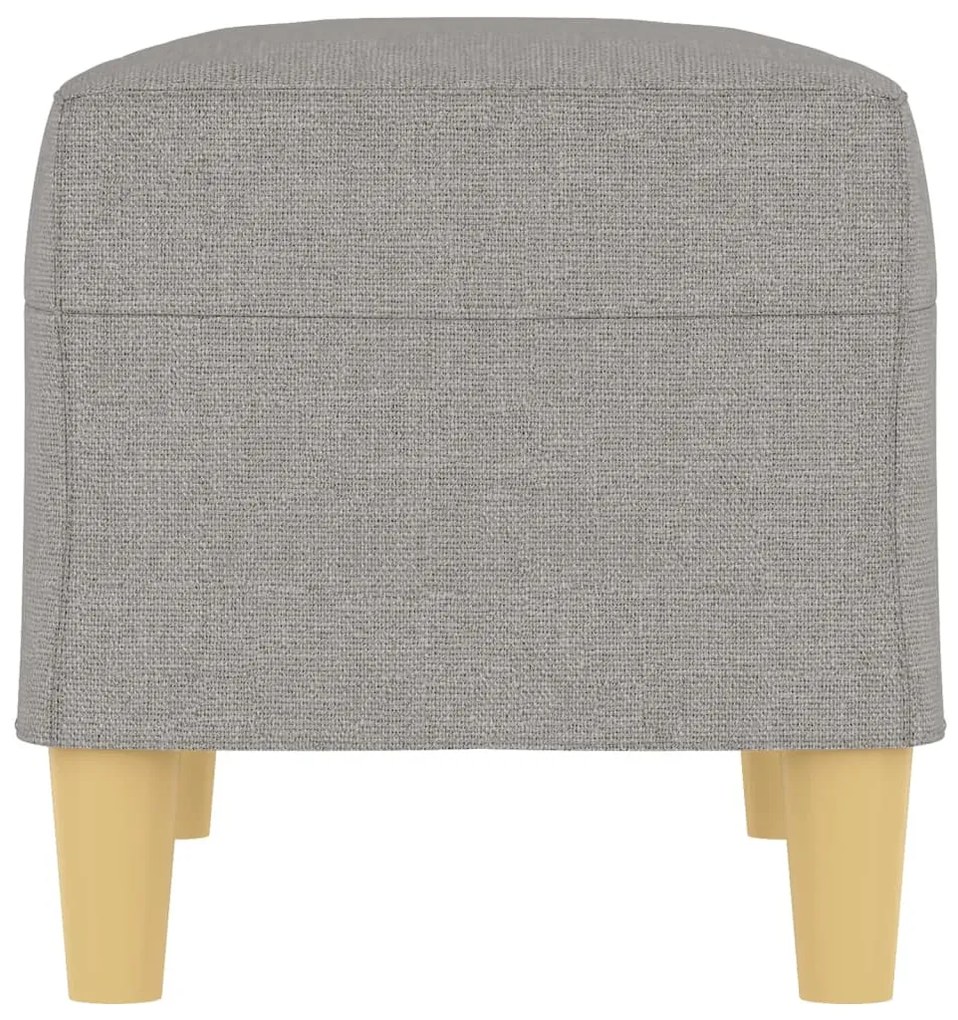 Banco 70x35x41 cm tecido cinzento-claro