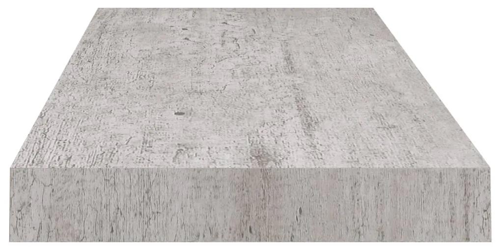Prateleiras de parede 2 pcs 60x23,5x3,8cm MDF cinzento-cimento