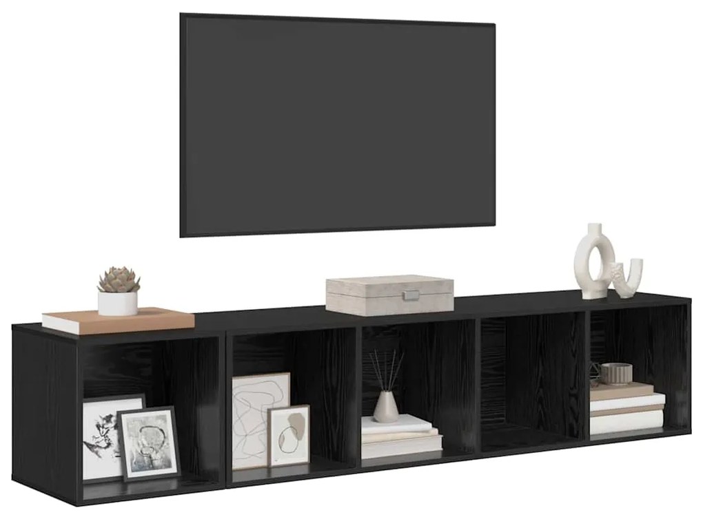 Conjunto de Estantes para TV 2 pcs Carvalho preto
