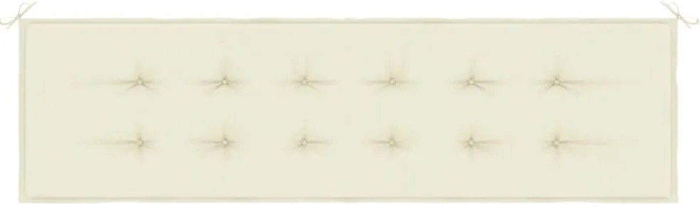 Almofadão p/ banco de jardim 180x50x3 cm tecido oxford creme