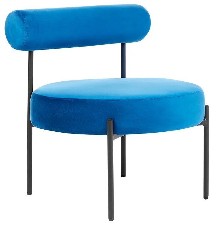 Poltrona em veludo azul marinho ALPHA Beliani