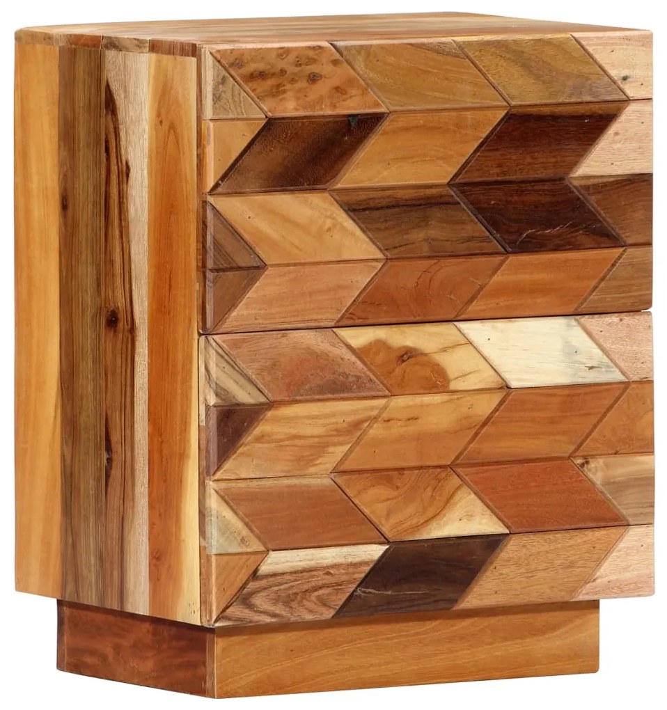 Mesa de cabeceira 40x30x50 cm madeira recuperada maciça