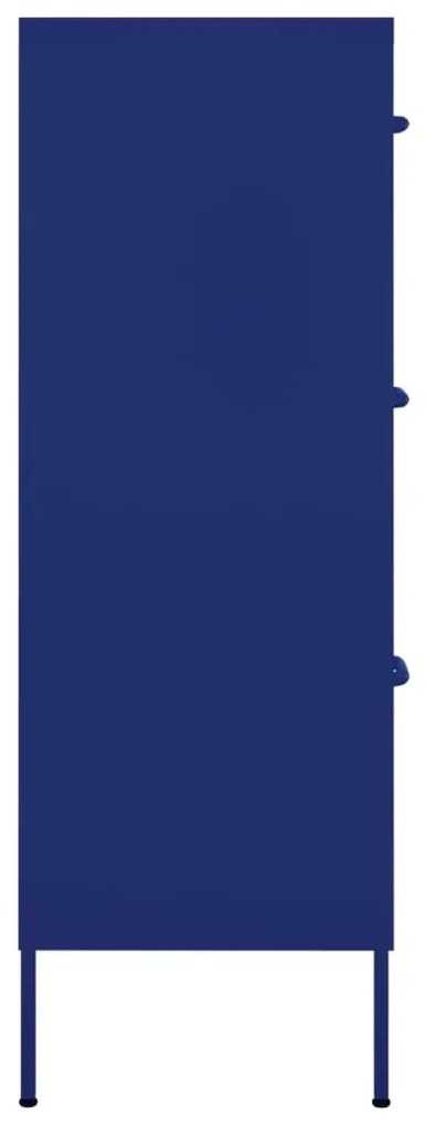 Armário com gavetas aço 80x35x101,5 cm azul-marinho