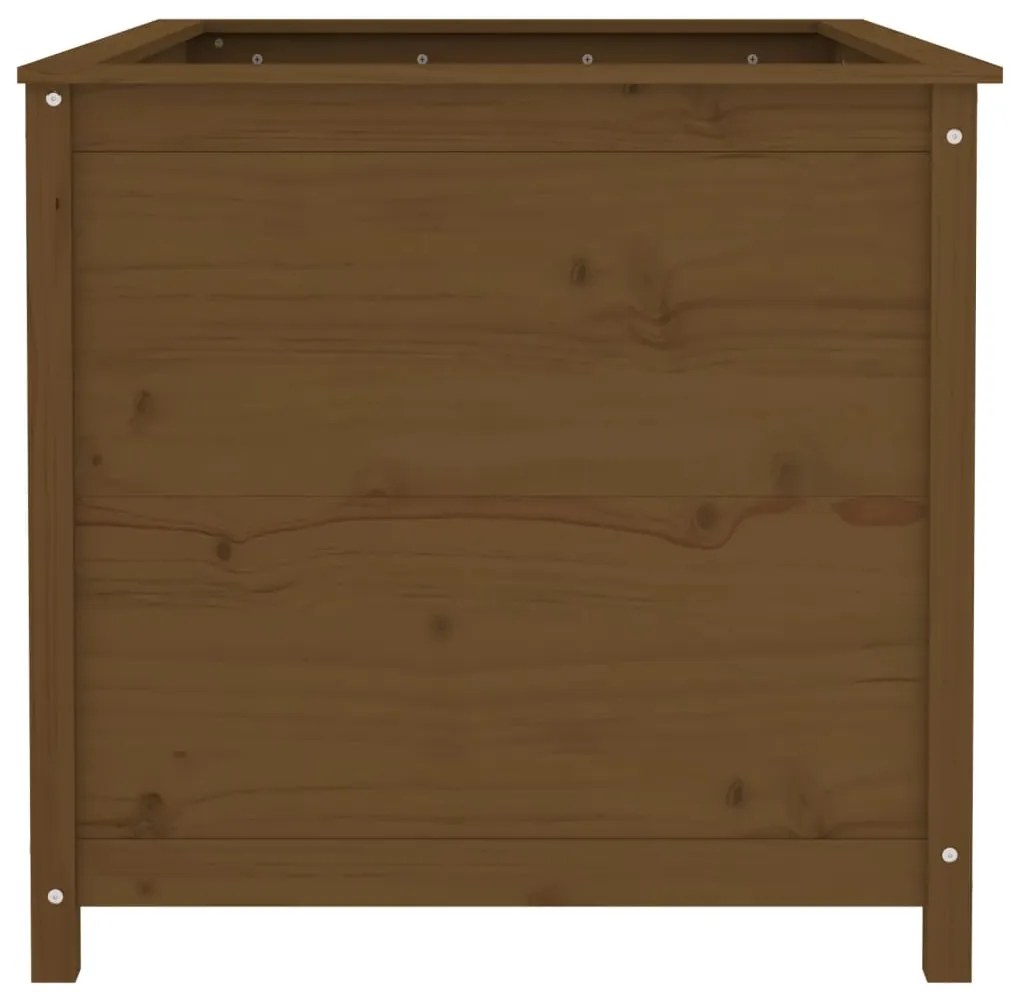 Canteiro elevado jardim 119,5x82,5x78 pinho maciço castanho-mel