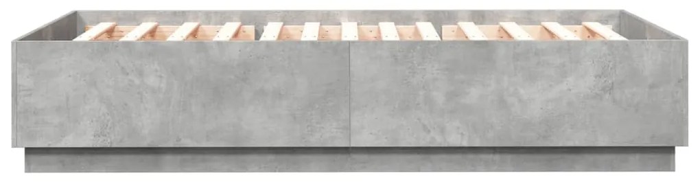 Estrutura de cama 150x200 cm derivados de madeira cinza cimento