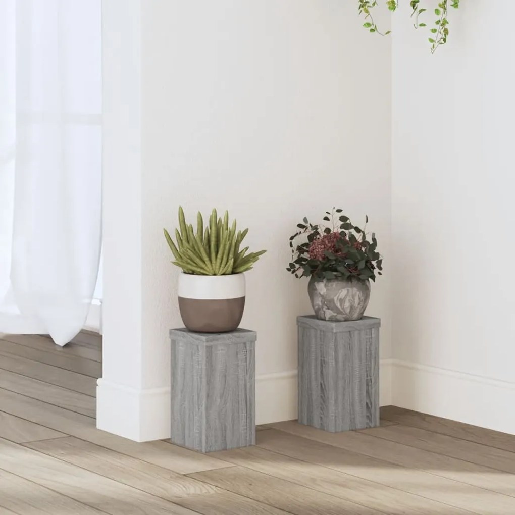 Suportes p/ plantas 2 pcs 10x10x18 cm derivados de madeira
