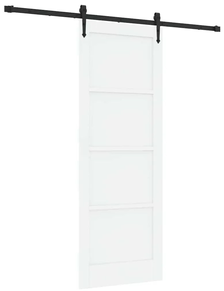 Porta Deslizante vidaXL com Conjunto de Hardware Branca 78x211 cm Made