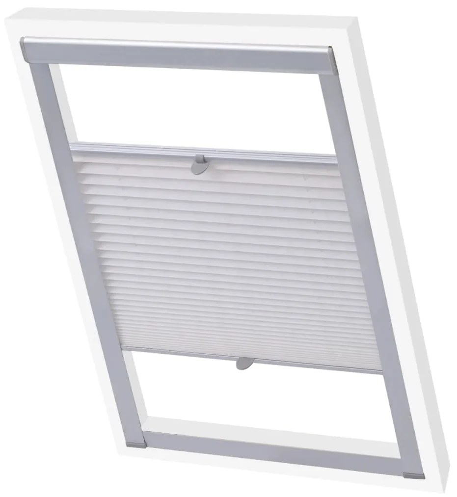 131306 vidaXL Persianas plissadas branco 206