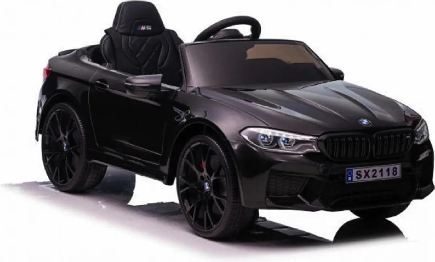 Carro elétrico para crianças até aos 5 anos BMW M5, 24V, Pneus Borracha, Bateria lítio, Controle remoto Preto