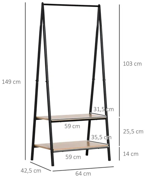 Charriot Monchique com 2 Prateleiras - Design Moderno