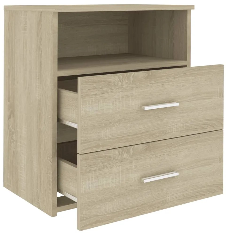 Mesas de cabeceira 2 pcs 50x32x60 cm carvalho sonoma