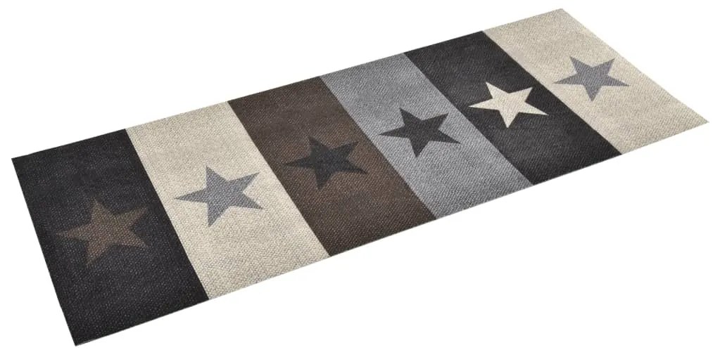 Tapete de cozinha lavável com design estrelas 60x180 cm